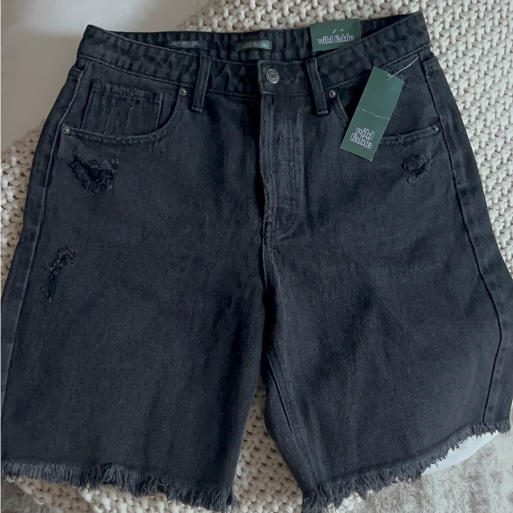 🏷️5/$30 Black Denim Women Shorts NWT